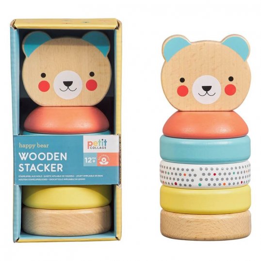 Happy Bear Wooden Stacker Toy