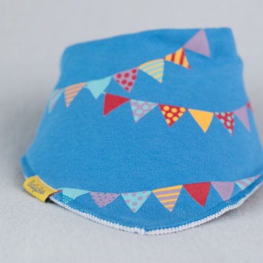 PARTY TIME ORGANIC COTTON DRIBBLEBOO BANDANA BIB